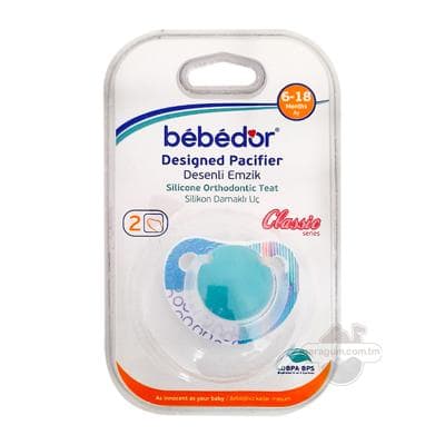 Çagalar üçin emzik Bebedor "Classik", (6-18 aý)