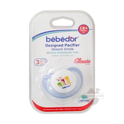 Çagalar üçin emzik Bebedor "Classik", (18+aý)