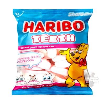 Çeýnelýän marmelad Haribo "Teeth", 80 gr