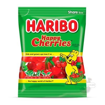 Çeýnelýän marmelad Haribo "Happy Cherries", 80 gr