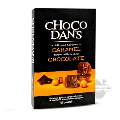 Karamelli şokoladlar Şölen "Choco Dan's" fundukly, 125 gr
