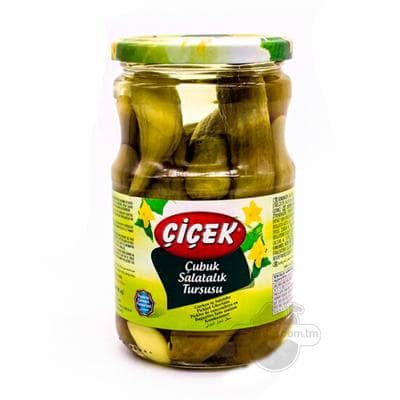 Marinada ýatyrylan hyýarlar "Çiçek", 700 g