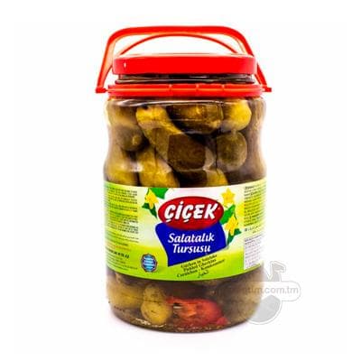 Marinada ýatyrylan hyýar "Çiçek", 1600 gr