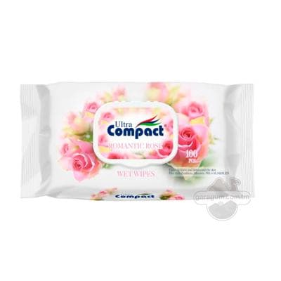 Çygly salfetkalar Ultra Compact Romantic rose, 100 sany