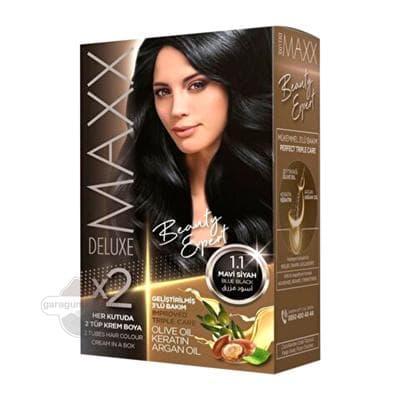 Saç üçin boýag krem Maxx Deluxe, 1.1 gök-gara