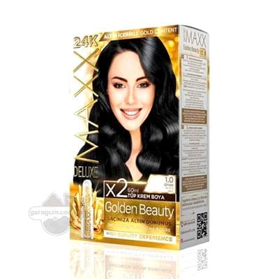 Saç üçin boýag krem Maxx Deluxe, 1.0 gara-natural