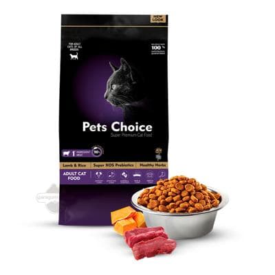 Pişikler üçin gury iýmit Pet's Choice guzy we tüwi bilen, 1 kg (çekimli)