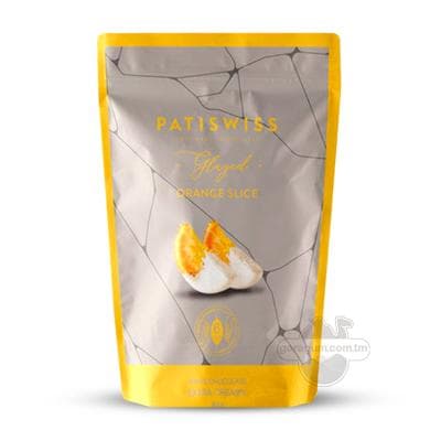 Ak şokolad örtükli glazurly dilimler "Patiswiss" pyrtykally, 80 gr