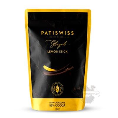 Gara şokolada örtülen limon taýajyklary "Patiswiss" 80 gr