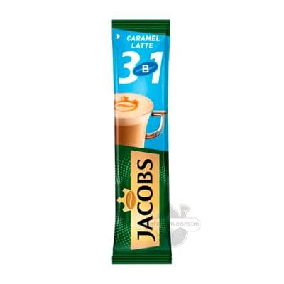 Kofe Jacobs Caramel Latte, 3x1 kiçi paket 12.3 gr