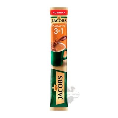 Kofe Jacobs Caramel, 3x1 kiçi paket 15 gr
